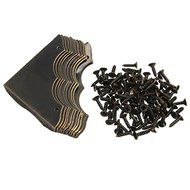 Decorative Antique brass Jewelry Wine Gift Box Wooden Corner Protector Guard
