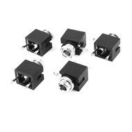 uxcell&reg; 5 Pcs MP3 Headphone 3 Terminals 3.5mm Mono Jack Socket PCB Panel Connector