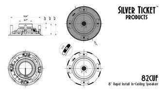 82W Silver Ticket In-Wall In-Ceiling Speaker with Pivoting Tweeter (8 Inch in-wall) N11