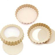 LOHOME&reg; 5 PCS Quiche Pan, Bakeware Nonstick Tart/Quiche Pans Cupcakes Torte Souffle Cheesecake Egg Tart Makers... N8