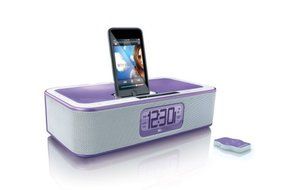 Memorex MI4004-PUR CLOCK RADIO WITH iPOD DOCK (PURPLE)