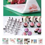 Puraid(TM) New arrival 100PCS/bag Disposable Piping bag Icing Nozzle Fondant Cake Decorating Pastry Tips Tools... N4