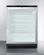 Summit SCR600BLBIHV 24" Commercial Built-In Beverage Center with Factory Installed Lock Adjustable Glass Shelves...