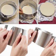 iHappy Adjustable Setting Ring Stainless Steel Cake Mousse Mould Cake Bakeware Wedding Birthday N3