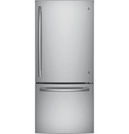GE GDE21ESKSS 30" Energy Star Qualified Bottom-Freezer Refrigerator with 20.9 Cu. Ft. Capacity, Stainless Steel