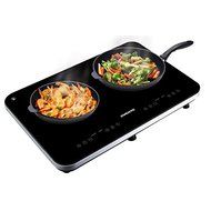 Ovente Double Cooktop Burner, Black