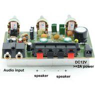 Qianson DC 12V 15W+15W Peak 30W x2 Dual Channel Stereo Audio Power Amplifier Volume / Treble / Bass Adjustable... N4