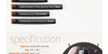 Brand new iCLEBO Sumi-e YCR-M05-11 Remote Robotic Vacuum Cleaner N4