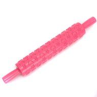 Yingwei Red Plastic Embossed Textured Patterned Fondant Rolling Pins