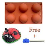 Baking Mould ,DiDaDi Hemisphere 6-Cavity DIY Cake Baking Mould Silicone Mold for Making Delicate Chocolate Desserts... N2
