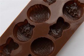 8 Cavity Lucky Rabbit Egg Cake Mold Food Grade Baking Mold Blanket N5