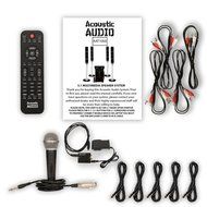 Acoustic Audio AAT1000 Tower 5.1 Speaker System with Optical Input Mic and 5 Extension Cables N2