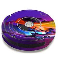 Skin Decal Vinyl Wrap For IRobot Roomba 650 655 Vacuum / Futuristic Digital Glass