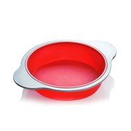 Silicone Round Cake Pan | Large 9-inch Baking Cake Mold by Boxiki Kitchen | Best Non-Stick Bakeware | FDA-Approved... N7