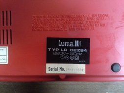 Luma Elektronik Vintage Retro Euro Red Clock Radio Swedish 1970s 220V N2