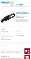 Philips FC6146 Black Handy Vacuum Cleaner Bagless Cyclone Brush Tool, 220V N7
