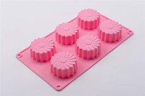 6 Cavity Windmill Shape Cake Chocolate Pudding Jelly Tart Soap Art Craft Resin DIY Mold Heat Resistant N7