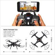 High quality Syma X5SW FPV RC Quadcopter Drone with WI-FI HD 2.4G 6-Axis Camera Drones RC Helicopter with 5 Battery... N7