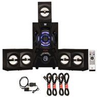 Blue Octave B53 Home 5.1 Bluetooth FM Speaker System with Optical Input and 4 Extension Cables N2