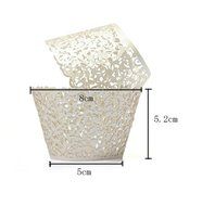 Kobwa(TM) Muffin Case Cupcake Papper Cup Liner Birthday Wedding Cake Wrapper (Red) with Kobwa&#039;s Keyring N5