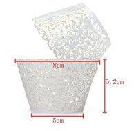 Kobwa(TM) Muffin Case Cupcake Papper Cup Liner Birthday Wedding Cake Wrapper (Red) with Kobwa&#039;s Keyring N6