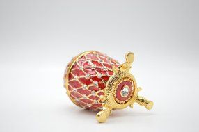 Unique Rhninestone Faberge egg wedding Desktop Ornaments Pewter alloy N2