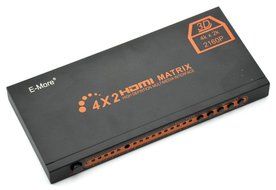 E-More&reg; 2160P 3D HIFI 1.4V 4x2 HDMI Matrix Audio Separation with Romote Control Support MHL/ARC/Advanced Audio... N5
