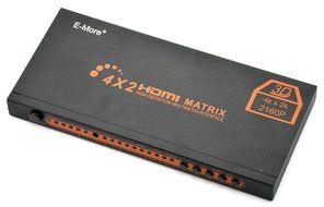 E-More&reg; 2160P 3D HIFI 1.4V 4x2 HDMI Matrix Audio Separation with Romote Control Support MHL/ARC/Advanced Audio... N6