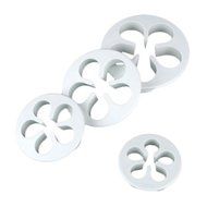 LuckyStore 4pcs Fondant Cake Decorating Rose Flower Sugarcraft Plunger Cutter Mold Mould