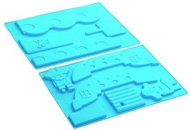 Pavoni FRT179 Platinum Silicone Special Edition-Pirate Ship Stackable Bake Mould, Blue N3