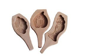 D-Sun Wooden Wooden Baking Mold for Fish Peach Lotus (Lotus) N6