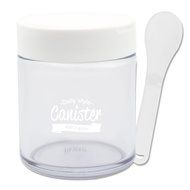 [1+1] TEASCAFE Cereal Spoon Canister, 15oz, 2Piece - Containing a spoon on the lid (Bear Black lid-Urban Black... N11