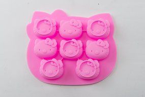 8 Cavity Cute Hello Kitty Shape Cake Pudding Jello Soap Mold Mould for Home DIY,Cartoon N9