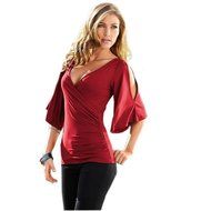 Banggood 1x Summer Womens T Shirt Deep V-Neck Causal Tops for lady N4