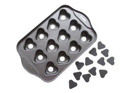 Astra Gourmet 12 Cavity Mini Cheesecake Pan Cupcake Pan Springform Pan Bundt Cake Pan with Removable Bottom, Square