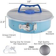 Springform Pan 10 Inch for Baking Cake and Cheesecake from Elsterware Quick-Clean Tin, Easy Release Spring Clip... N11