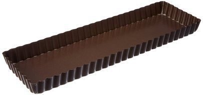 St&Atilde;&curren;dter 627253 Rectangular Cake Tin with Removable Base, Wavy Edge and Non-Stick Coating 35 x 11 cm