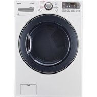 LG DLEX3570W 7.4 Cu. Ft. Ultra Capacity Front Load Steam Electric Dryer in White N2