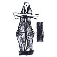 Oligex(TM) lingerie babydoll hollow perspective backless dress eyeshade Handcuff and T pants Corset Dress lingerie... N5
