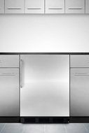 Summit AL652BBISSTB 24&quot; ADA Compliant Compact Refrigerator with 5.1 Cu. Ft. Capacity Cycle Defrost Adjustable...
