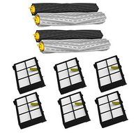Iautomatic 4 Tangle-Free Debris Extractors &amp; 6 Hepa Filters replacement kit For iRobot Roomba 800 series 870 880