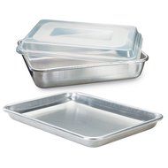 Nordic Ware Natural Aluminum Commercial 3-Piece Baker&#039;s Set, Quarter Sheet and Cake Pan N4
