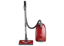 Kitchen Canister Home Floor Vacuum Cleaner, Burgundy, Easily Switches from Carpet to Bare Floors Powerful 12 Amp... N3