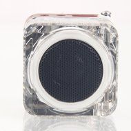 Getmore Portable Mini Multimedia Speaker LCD Mp3 Player Fm Radio for Micro Sd Mp3 USB Red N4