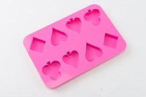8 Cavity Poker Shape Cake Pudding Jello Soap Mold Mould for Home DIY,Hearts, Clubs, Diamonds and Spades N5