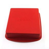 7.3x1.6&quot; Square Cake Pans Red Silicone Cake Mold Pasta Baking Tools Pan Bakeware Square Cake Pan Cake Decorating... N4