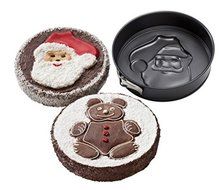 Zenker 7414 &quot;Special Creative&quot; Santa Claus + Bear Springform-Set, Black, 10.24 x 2.56&quot; N3
