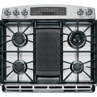GE P2S920SEFSS Profile 30" Stainless Steel Dual Fuel Slide-In Sealed Burner Range - Convection N4