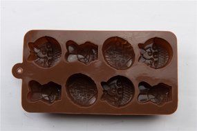 8 Cavity Lucky Rabbit Egg Cake Mold Food Grade Baking Mold Blanket N6