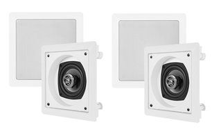 4) VM Audio Shaker 4-Inch 100W 2 Way In-Wall Surround Sound Home Speakers Four